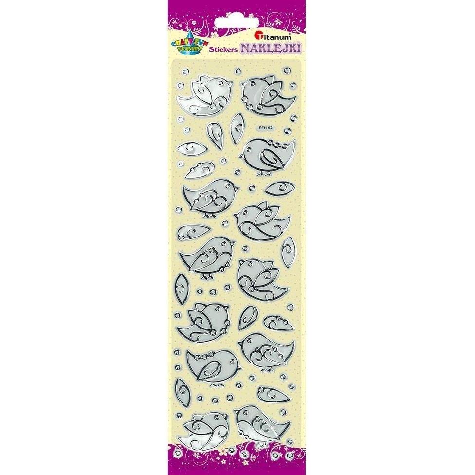 Titanum, Sticker, Folienaufkleber Vögel, transparent und silber