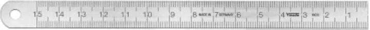 Produktbild Vogel 1011010030 Edelstahl-Lineal 300x13x0,5mm Typ A = mm/mm (30 cm, Stahl)