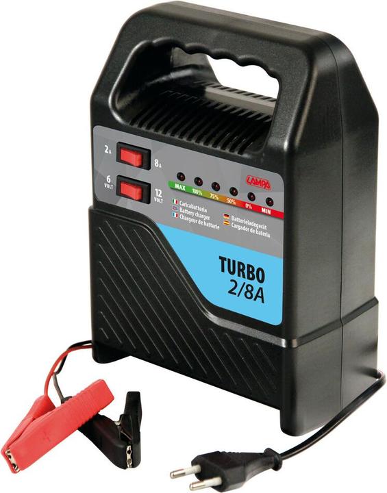 Lampa Caricabatteria turbo 6/12V/2/8 A (12V, 6V)