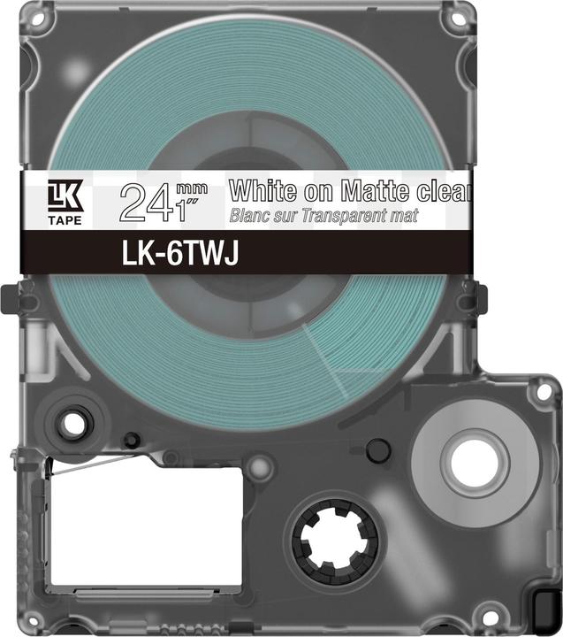 Produktbild Epson Matte Clear/White 24mm LK-6TWJ (2.40 cm, Transparent, Weiss)