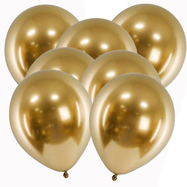 Produktbild Partydeco Luftballons mit Spiegeleffekt Gold - 50 Stck. (50 x)
