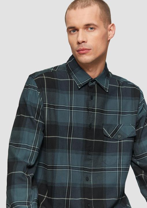 Actual product image S.Oliver Hemd Regular Fit: Kariertes Flanellhemd mit Brusttasche (XXL)