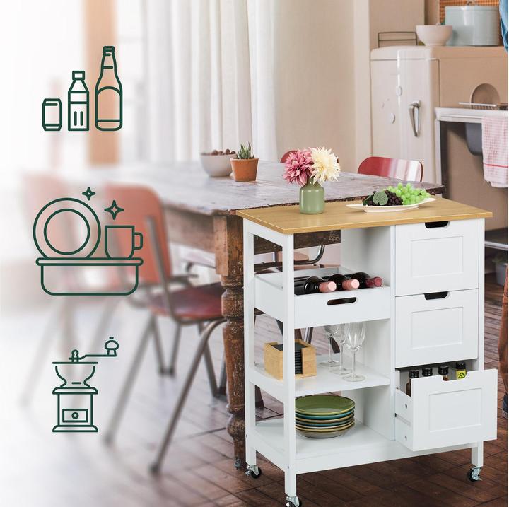 Produktbild Relaxdays Küchenwagen