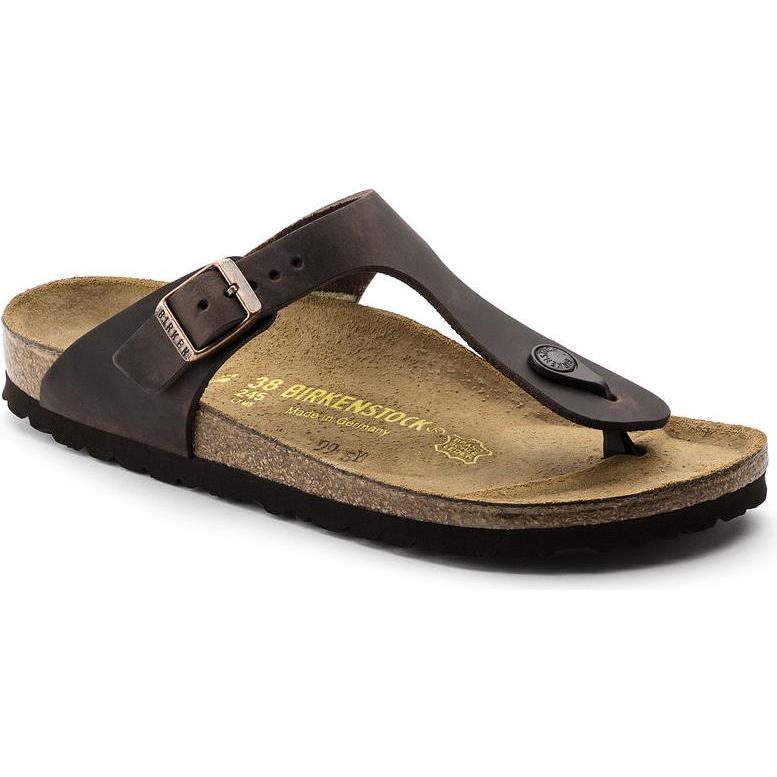 Birkenstock, Donne, Sandali + Ciabatte, Giza Nubuck Pelle Normale, Marrone, (39)