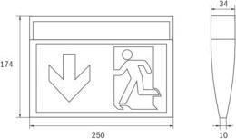 Actual product image Rp-Group LED rescue sign light