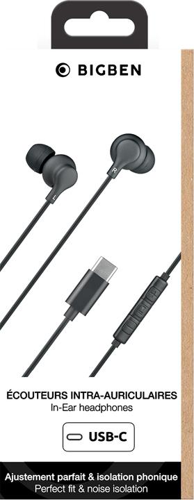Image du produit Bigben Connected BBC KPEarphones USB C recyclé Noir (Filaire)