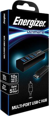 Immagine prodotto Energizer Adattatore Hub Ultimate USB-C a USB-A 3.0 nero (USB-C, 4 porte)