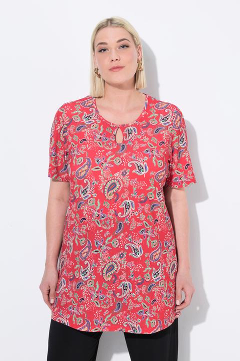 Immagine prodotto Ulla Popken Maglia dal taglio lungo e svasato con apertura, scollo a girocollo e mezze maniche (56)