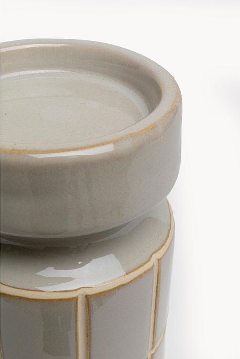 Produktbild Kare Design Kerzenständer Bliss Tile Hellgrau 18cm