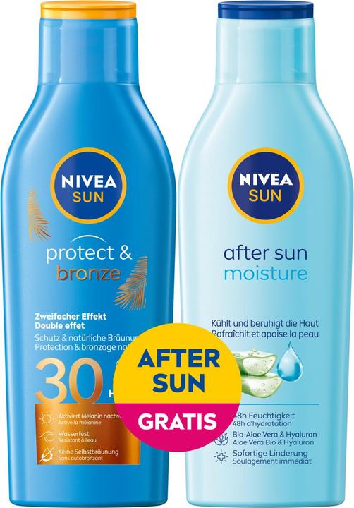 Immagine prodotto NIVEA Mixpack Pro&Br Lot LSF30 400ml +Aft Sun Lot (Crema solare, SPF 30, 400 ml, 466 g)