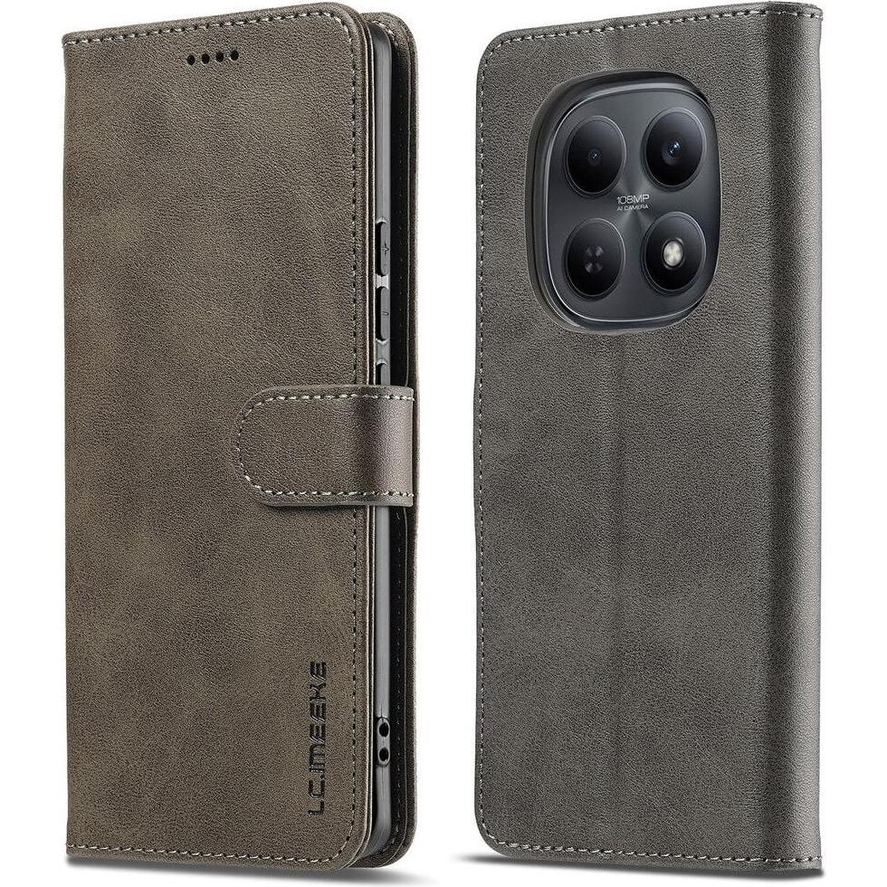 LC.Imeeke Xiaomi Redmi Note 15 Pro+ / Poco M8 Pro - Leder Etui Hülle (Xiaomi Redmi Note 15 Pro+), Cover smartphone, Grigio