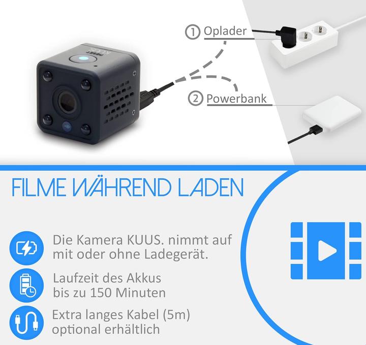 Actual product image Kuus. Mini Überwachungskamera mit Bewegungsmelder
