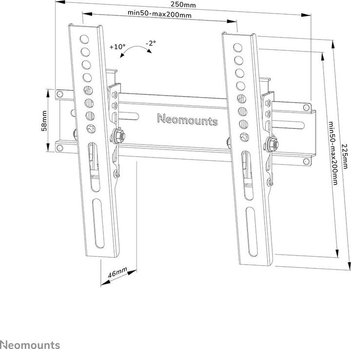 Image du produit Neomounts Support mural pour écran ( (Mur, 25 kg, 24" - 55")