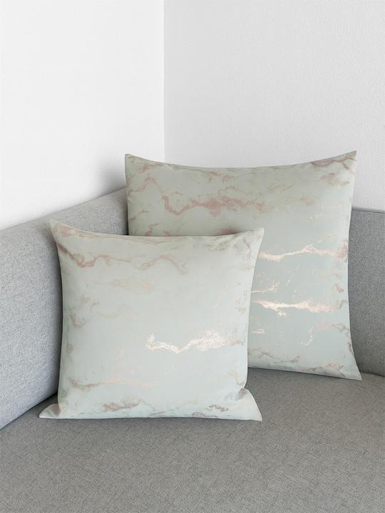 Produktbild Aspero 4 Kissenbezüge mit Marmordesign 2x 45x45 cm, 2x 60x60 cm Carrara - 9865 (45x45 cm)