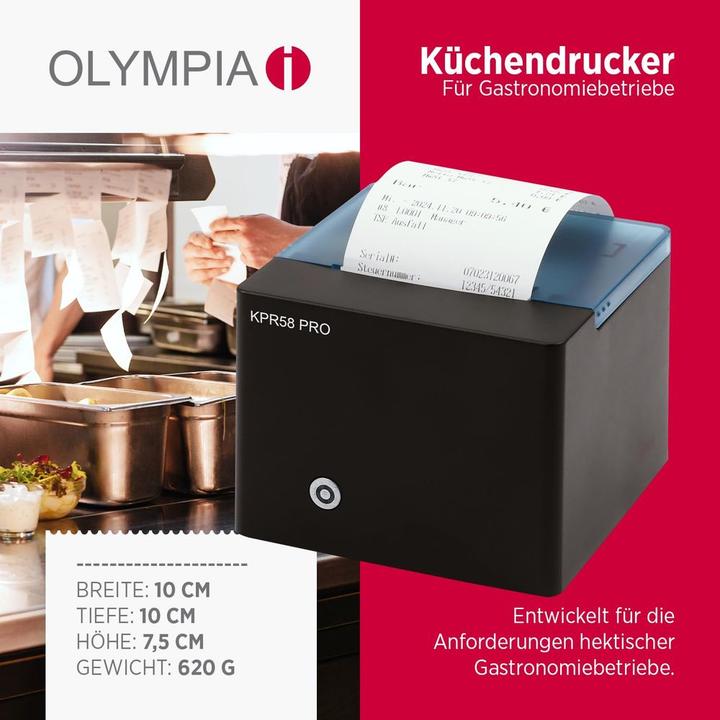 Produktbild Olympia LabelPrinter KPR58 Pro Schwarz, Drucktechnik (203 dpi)