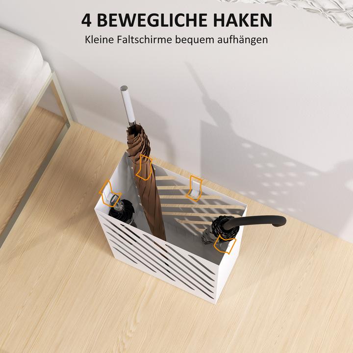 Image du produit Homcom Schirmhalter Stahl Weiss (28 x 14 x 41 cm)