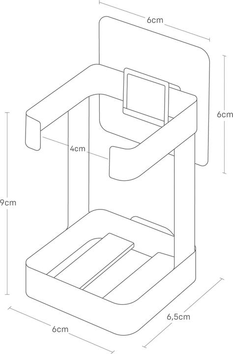 Image du produit Yamazaki Klebehaken-Halter für Hautpflegegeräte TOWER