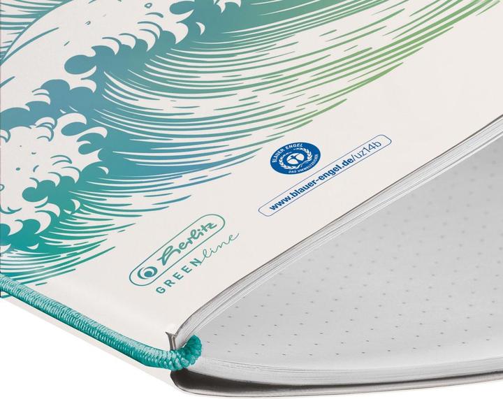 Produktbild Herlitz Notizheft GREENline my.book flex A5, Dot, Welle (A5, Gepunktet, Weicher Einband)