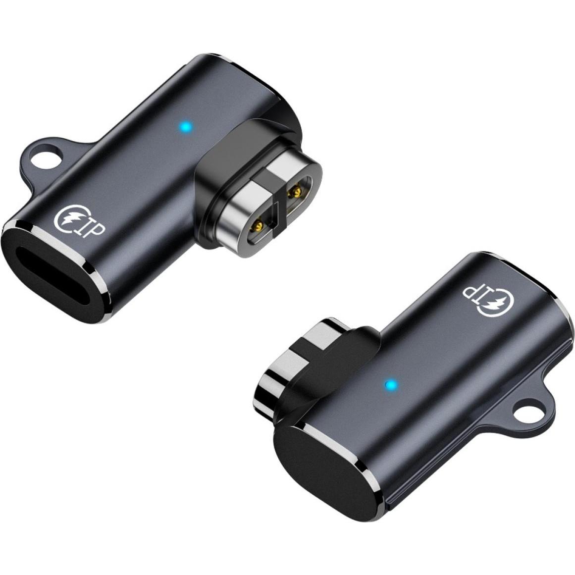 PowerGuard Lightning zu Shokz Kopfhörer magnetischer Angle Charge Adapter (Lightning), Mobilgerät Adapter, Schwarz