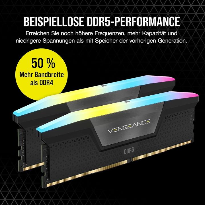 Produktbild Corsair Vengeance RGB (2 x 16GB, 6200 MHz, DIMM)