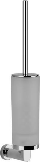 Gessi Emporio Toilettenbürstengarnitur zur Wandmontage, Behälter aus satiniertem Glas, 38821