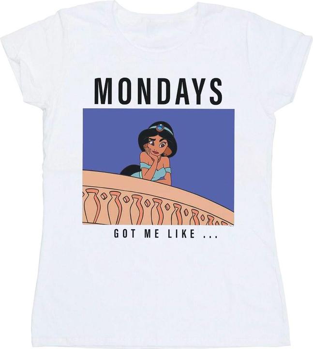 Immagine prodotto Disney Princess Jasmine Mondays Got Me Like Maglietta Donna (S)