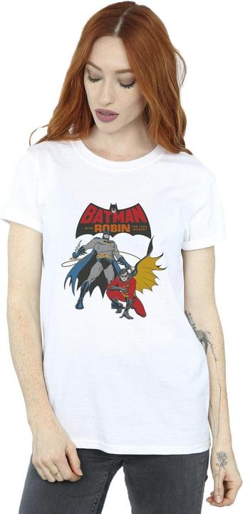 Actual product image Womens/Ladies Batman And Robin Cotton Boyfriend T-Shirt (4XL)