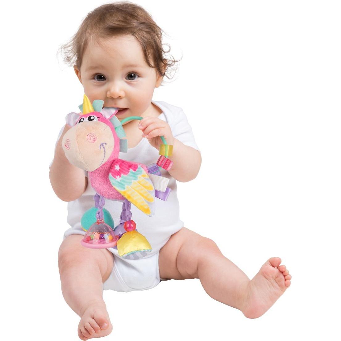 Thumbnail - Playgro, Krabbeldecke + Spielbogen, Unicorn activity rattle - Pink - (10188463)