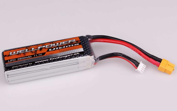 Produktbild Wellpower Lipo Akku Ultima 2800 mAh / 11,1 Volt 3S 35/70C CH5/8 XT-60 (11.10 V, 2800 mAh)