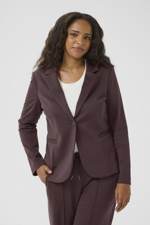 Actual product image Kaffe Curve Plus Size Blazer Long Sleeves Single Button Front Jersey (S)