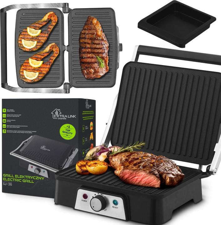 Produktbild Extralink Smart Life Electric Grill SJ-36 | Grill elektryczny | 2000W Grill z regulacją temperatury (EU-Stecker)