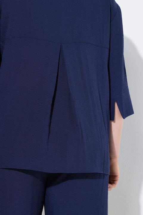 Immagine prodotto Ulla Popken Camicia con viscosa, collo da camicia e maniche a 3/4 (60)