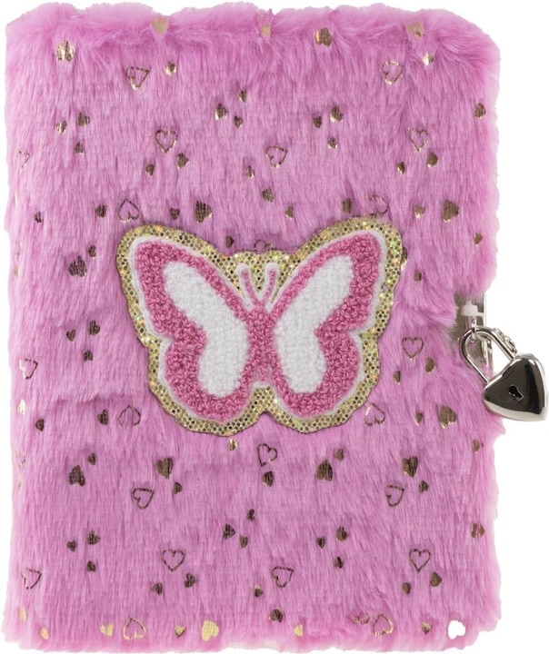 Actual product image Tinka Magic Tinka - Plush Diary with Lock - Pink Butterfly (8-802166)