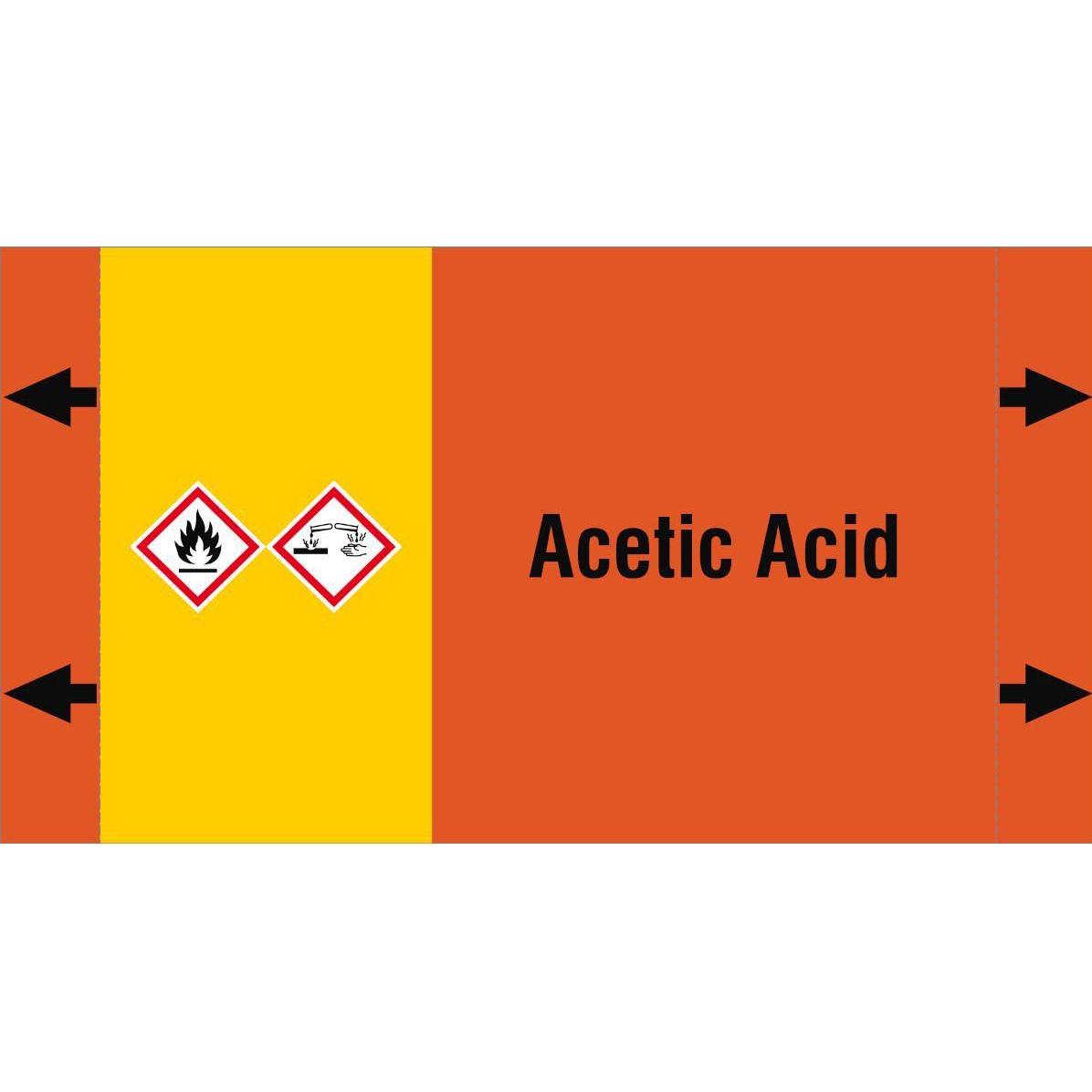 Brady, Etiketten, ISO 20560 Pipe Markers - Acids