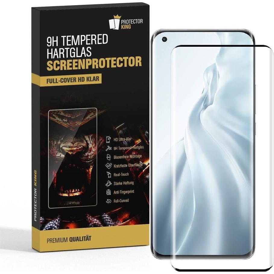 Protectorking 3x echtes Tempered 9H Panzerhartglas 3D KLAR (3 Stück, Xiaomi Mi 11 Ultra), Smartphone Schutzfolie