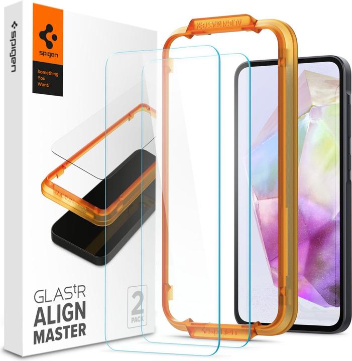 Produktbild Spigen ALM Glas.Tr Sam A35 5G 2szt. szkło hartowane AGL07772 (2 Stk., Samsung Galaxy A35)