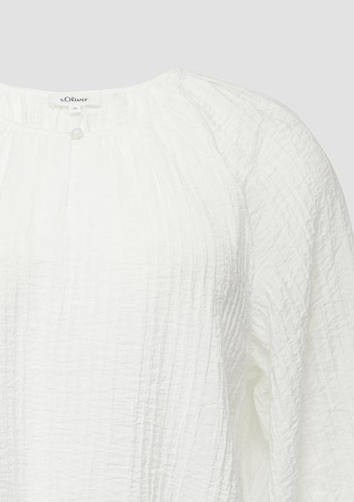 Image du produit S.Oliver Bluse Strukturierte Relaxed-Fit-Bluse mit Raffungen und Raglanärmeln (40)