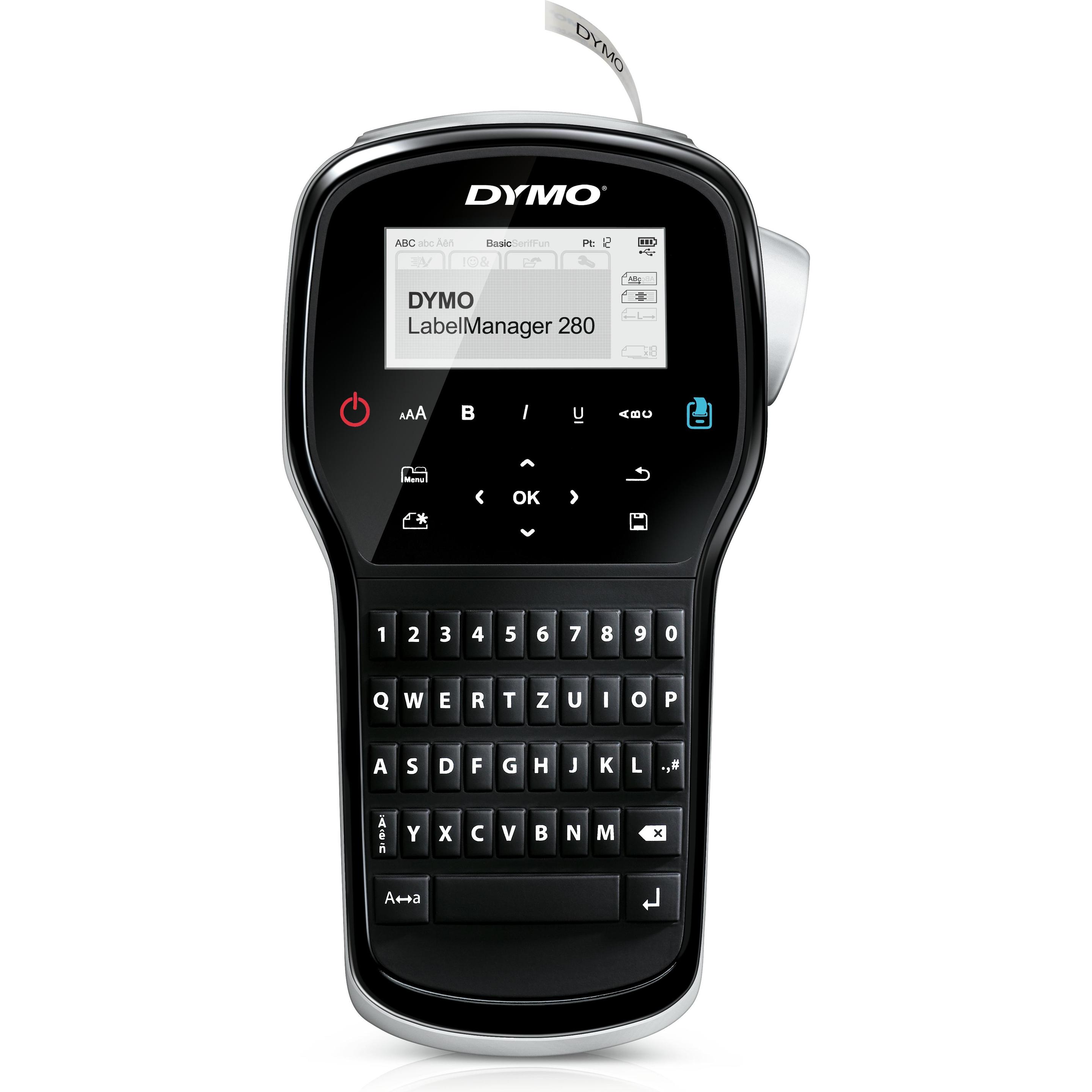 Dymo LabelManager 280, Beschriftungsgerät, Schwarz, Silber