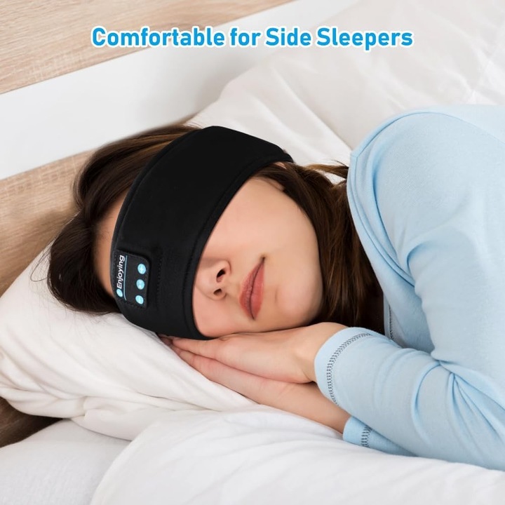Image du produit Cbx Bandeau Bluetooth avec écouteurs, écouteurs de sommeil sans fil Noir (10 h)