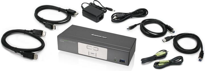 Actual product image Iogear 2-port DisplayPort KVMP