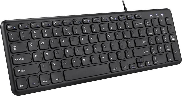 Actual product image Perixx PERIBOARD-213, DE, wired, scissor keys, black (DE, Cable)