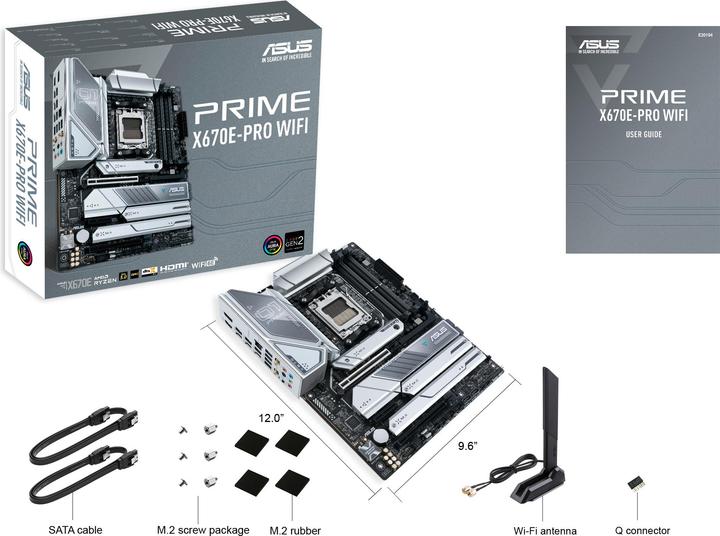 Actual product image ASUS PRIME X670E-PRO WIFI (AM5, AMD X670E, ATX)
