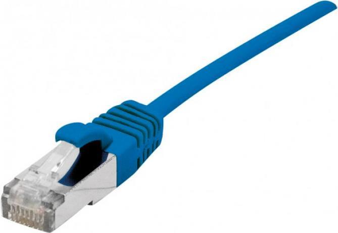 Produktbild Dexlan Patchkabel Cat. 6A, S/FTP (PiMF), ultradünn, halogenfrei, mit Rastnasenschutz, blau, 3.0 m (S/FTP, CAT6a, 3 m)