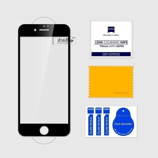 Produktbild Spigen tempered glass GLASS FC 2-pack for iPhone 7 / 8 / SE 2020 / SE 2022 black (2 Stk., Apple iPhone 7, Apple iPhone 8, Apple iPhone SE (2nd Gen), Apple iPhone SE (3rd Gen))