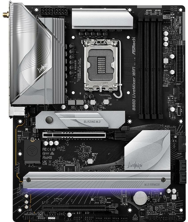 Actual product image AsRock B860 LiveMixer WiFi DDR5 Intel S retail (LGA 1851, Intel B860, ATX)