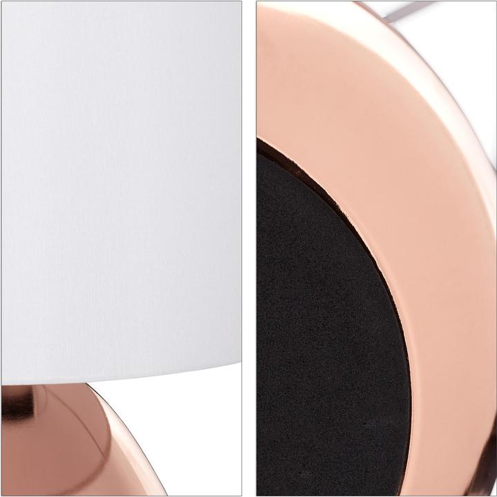 Image du produit Relaxdays Tischlampe Metall & Stoff (E14)