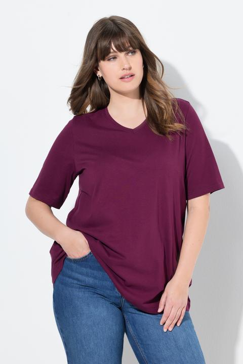 Produktbild Ulla Popken T-Shirts, 2er-Pack, V-Ausschnitt, Halbarm (58)