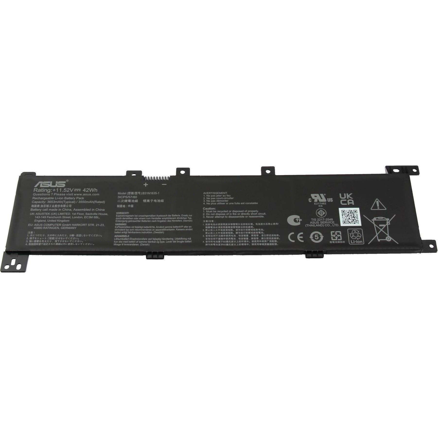 ASUS B31N1635-1 (3 Zellen, 3630 mAh), Notebook Akku