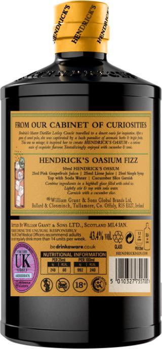 Produktbild Hendrick's Oasium (1 x 70 cl)