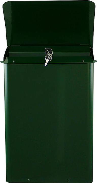 Immagine prodotto ReinigungsBerater Cassetta per le lettere a muro 29 cm verde Cassetta per le lettere in metallo testato al fuoco